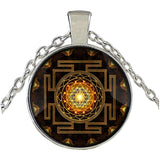 Sacred Sri Lanka Yantra Time Gem Pendant Necklace
