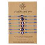 New 7-knot Evil Eye Bracelet 6 Pack Blue Eye Paper Card Bracelet Braided Adjustable Bracelet
