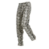 Casual Pants Snakeskin Pattern Men Pu Leather Pants
