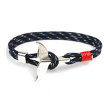 Anchor whale tail umbrella rope handmade couple bracelet
