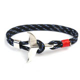 Anchor whale tail umbrella rope handmade couple bracelet
