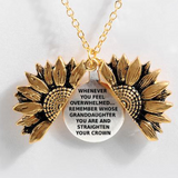 Sunflower Double-layer Lettering Necklace
