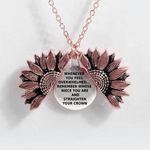 Sunflower Double-layer Lettering Necklace
