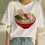 Fashionable and Cute Shiba Inu Print T-shirt
