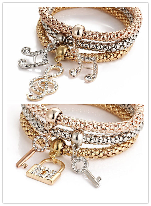 Alloy Tricolor Set Stretch Popcorn Corn Chain
