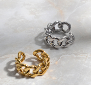 Fashion ring chain with unique design
