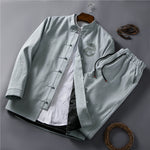 Spring Chinese Style Retro Ethnic Style Suits Men's Suits Spring Stand-up Collar Chinese Tunic
