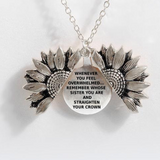 Sunflower Double-layer Lettering Necklace
