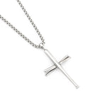 Baseball bat cross hip hop necklace
