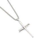 Baseball bat cross hip hop necklace
