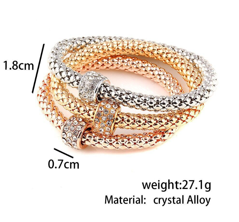 Alloy Tricolor Set Stretch Popcorn Corn Chain
