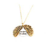 Sunflower Double Lettering Necklace
