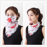 Summer Thin Hanging Ear Multifunctional Gauze Scarf
