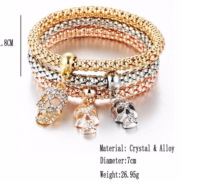 Alloy Tricolor Set Stretch Popcorn Corn Chain
