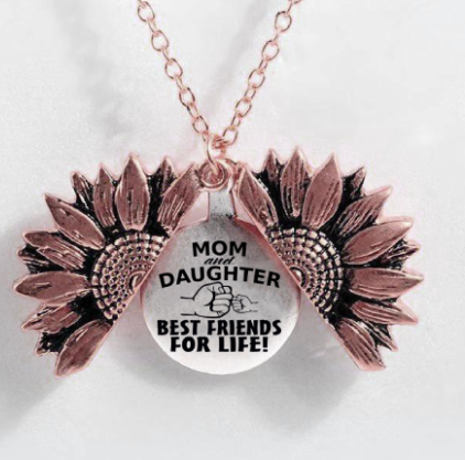 Sunflower Double-layer Lettering Necklace
