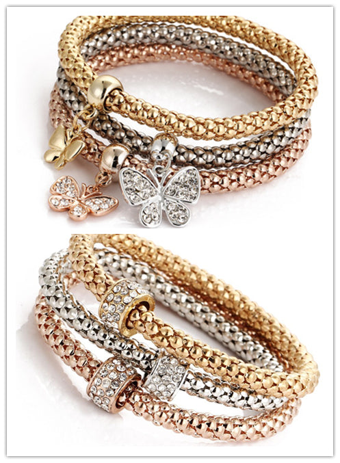 Alloy Tricolor Set Stretch Popcorn Corn Chain
