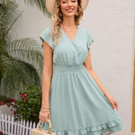 Swiss Dot Cap Sleeve Dress
