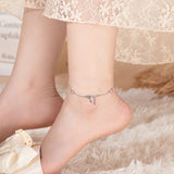 Bow Anklet Sterling Silver Anklet for Women Gifts for Women Girls
