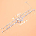 Personalized Double Heart Bracelet Anklet
