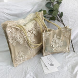 Lace hand shopping bag
