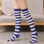 Wild striped long tube bottoming socks
