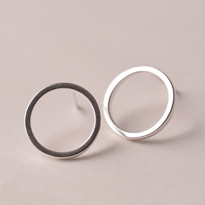 Minimalist Stud Earrings Tiny Circle Earrings Contracted Earrings Girl
