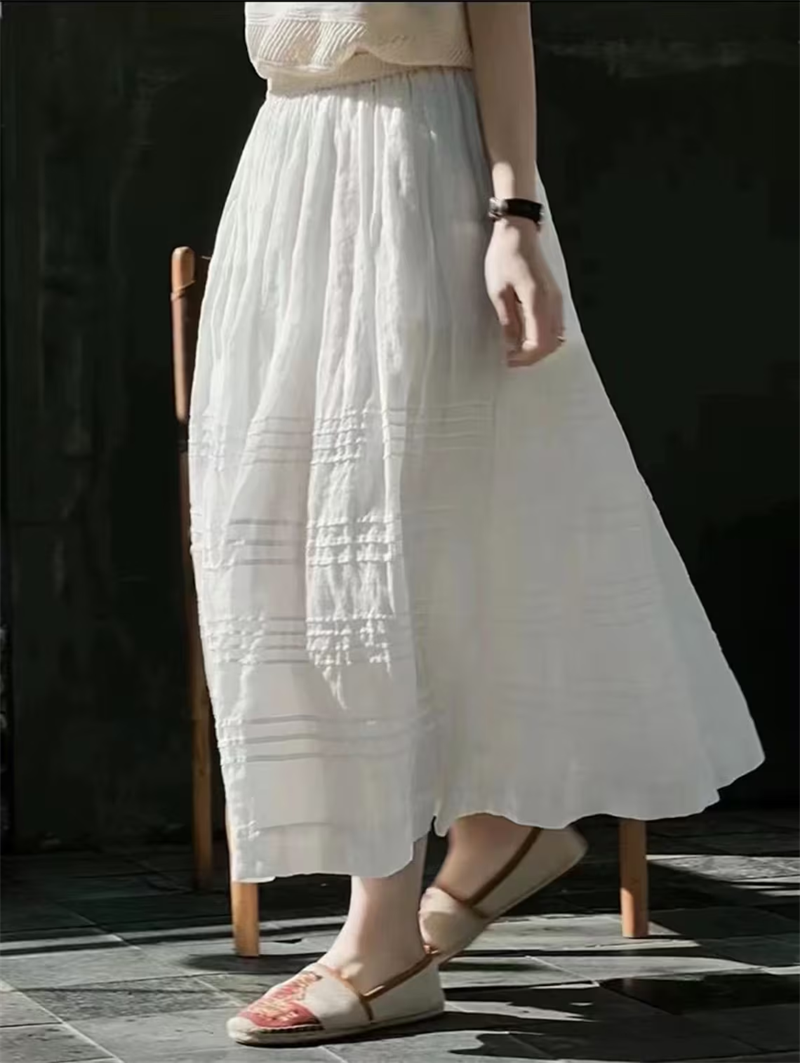 Women's Fashion Temperament Solid Color Skirt
