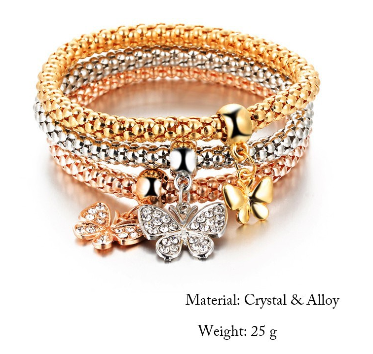 Alloy Tricolor Set Stretch Popcorn Corn Chain
