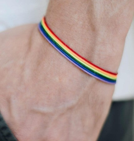 Pride bracelet Rainbow rope braided bracelet
