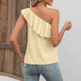 Eyelet One-Shoulder Tank
