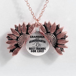 Sunflower Double-layer Lettering Necklace
