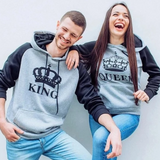 Printed Hooded Couple Sweatshirt
