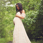 Lace pregnant women trailing short sleeves
