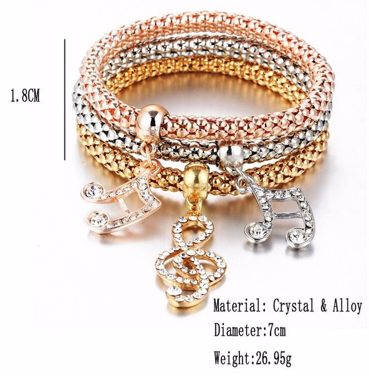 Alloy Tricolor Set Stretch Popcorn Corn Chain
