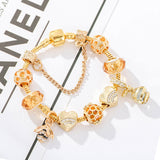 European and American fashion alloy gold-plated DIY hardworking bee ladies bracelet jewelry
