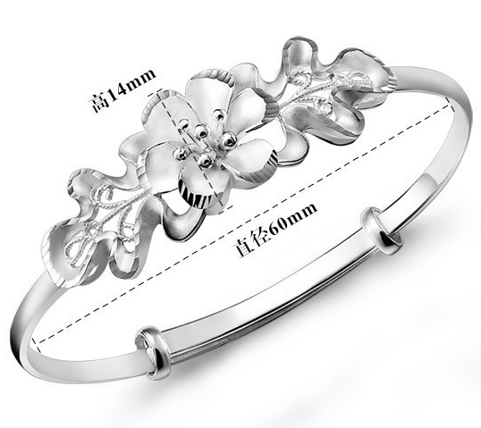 Sweet Bauhinia Adjustable Bracelet Woman Flower Vera Bracelet
