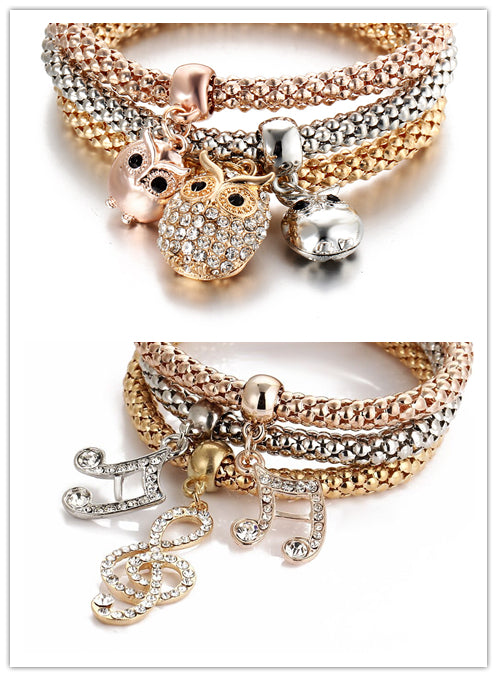 Alloy Tricolor Set Stretch Popcorn Corn Chain
