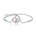 Sisters Bracelet Gift from Sister Sterling Silver Female Friendship Forever Jewelry with Crystal
