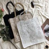 Lace hand shopping bag
