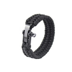 Seven-core umbrella rope braided U-shaped steel buckle with adjustable survival bracelet Outdoor mountaineering camping emergency rescue bracelet
