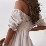 Full Size Ruffled Off-Shoulder Short Sleeve Dress
