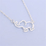 Elephant pendant necklace lucky hollow like clavicle chain
