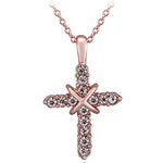 Studded Jesus Cross Necklace Clavicle Chain
