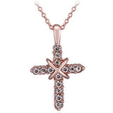 Studded Jesus Cross Necklace Clavicle Chain
