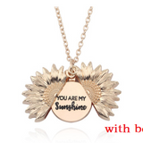 Sunflower Double Lettering Necklace
