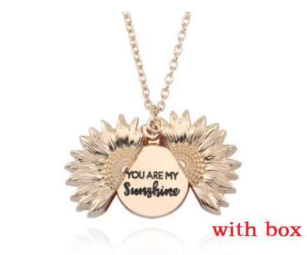 Sunflower Double Lettering Necklace
