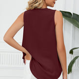 V-Neck Wide Strap Tank
