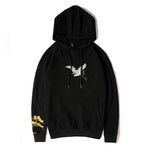 Fairy embroidered men's hooded sweatshirt
