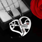 Pendant Love Necklace Set Lover Valentine Gifts Stainless Steel Chain Necklace
