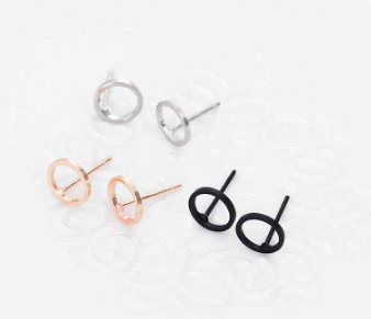 Minimalist Stud Earrings Tiny Circle Earrings Contracted Earrings Girl
